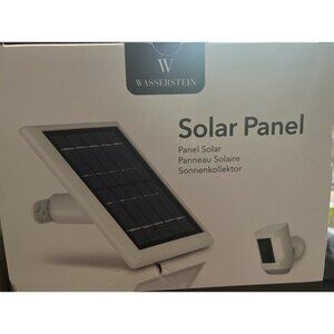 Wasserstein Solar Panel Compatible with Ring Spotlight Cam Battery - White